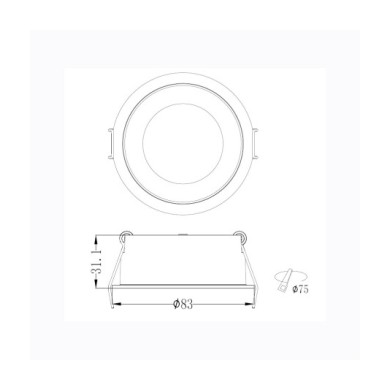 ΣΠΟΤ ΦΩΤΙΣΤΙΚΟ ΧΩΝΕΥΤΟ-ΚΩΔ. MIDEA-75